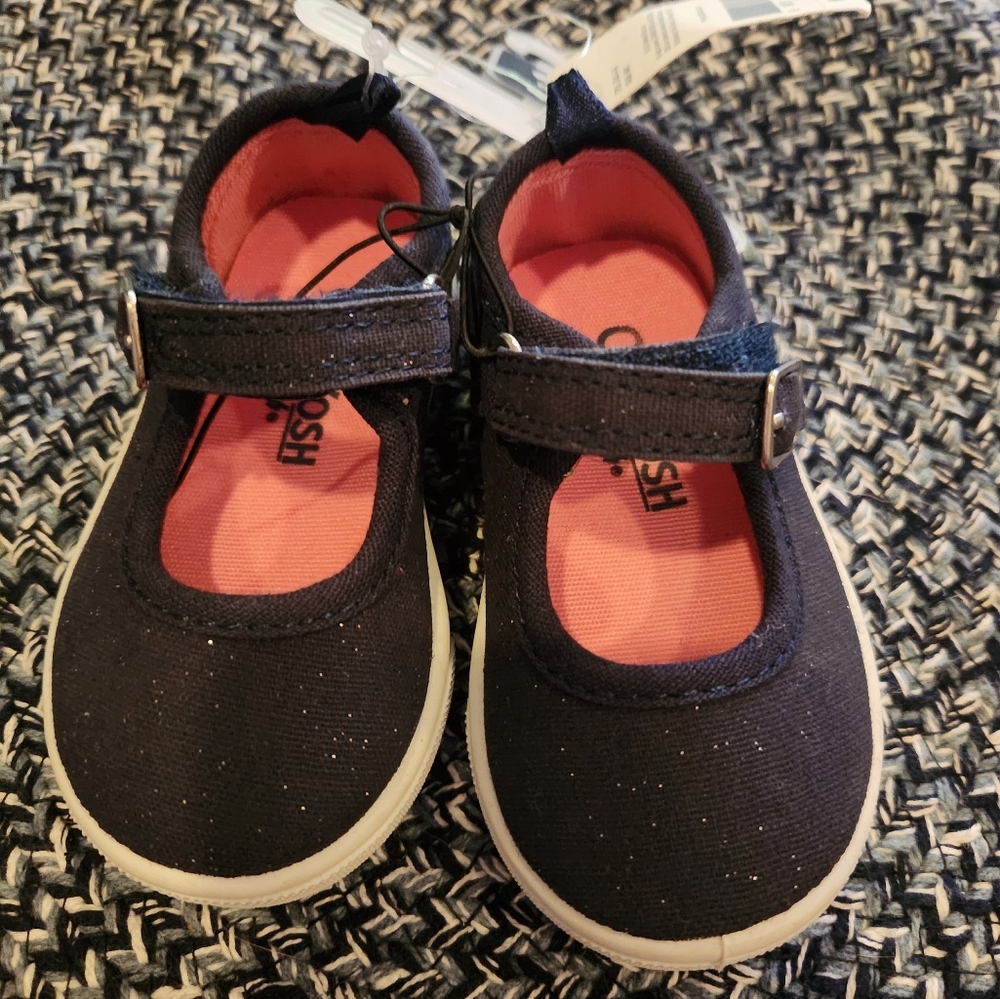 NWT OshKosh B'gosh Sparkly Black Dress Shoes